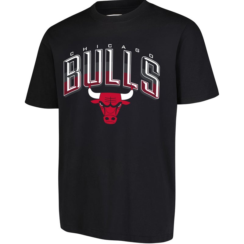 Ultra Game NBA Official Menâ€™s Super Soft Supreme T-Shirt - Unisex, Chicago Bulls, Black, Large - Image 1